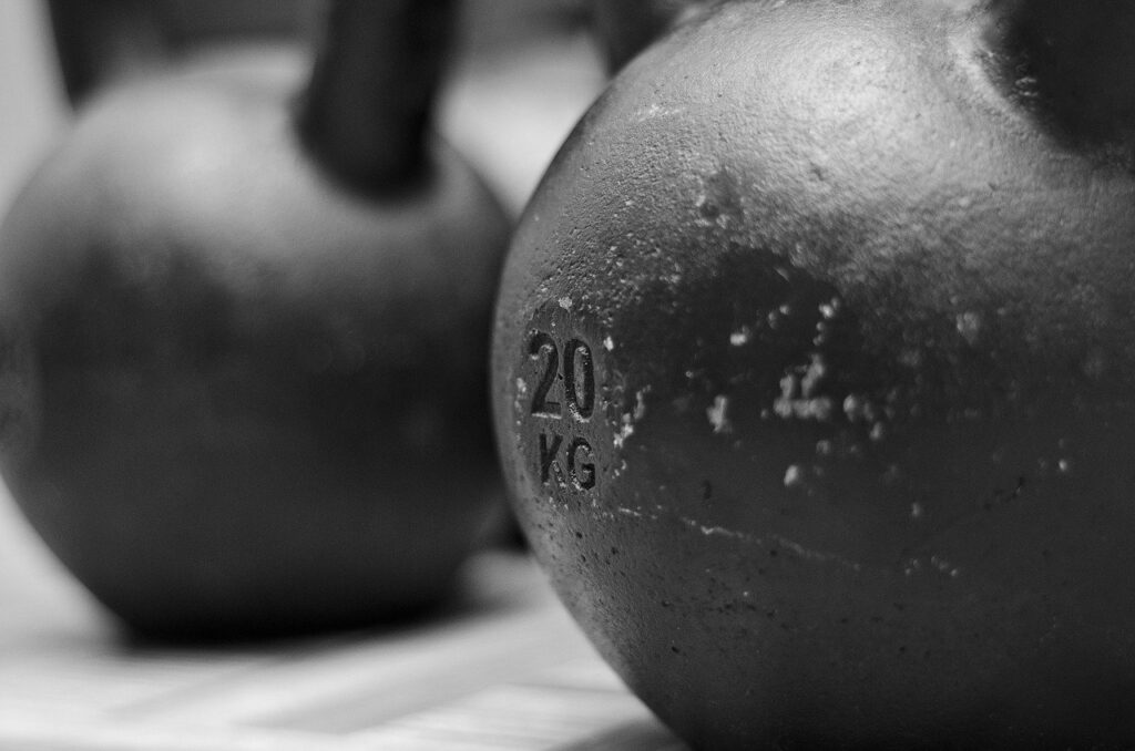 kettlebell, training, gym